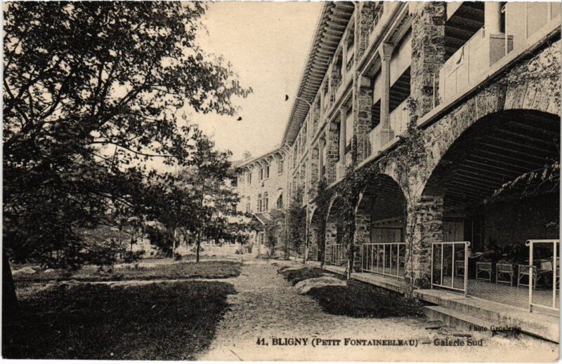 Carte postale ancienne Briis s Forges Bligny Galerie Sud