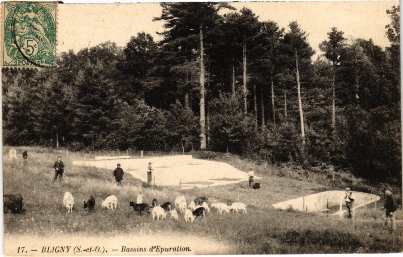Carte postale ancienne Briis s Forges Bassins d'Epuration