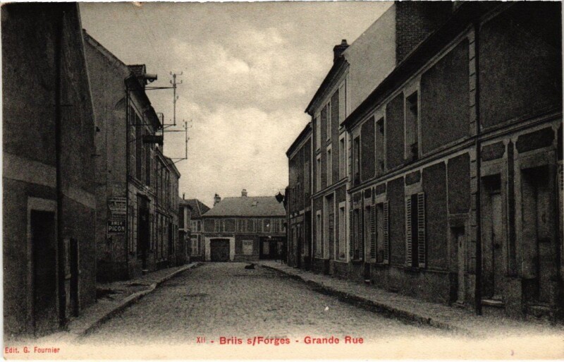 Carte postale ancienne Briis s Forges Grande Rue
