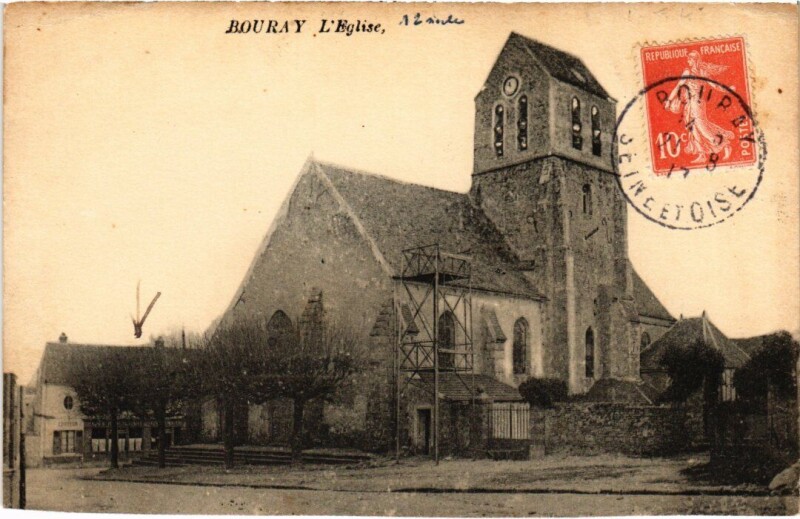 Carte postale ancienne Bouray Eglise