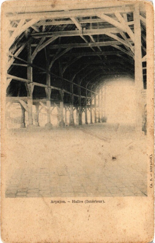 Carte postale ancienne Arpajon Halles à Arpajon