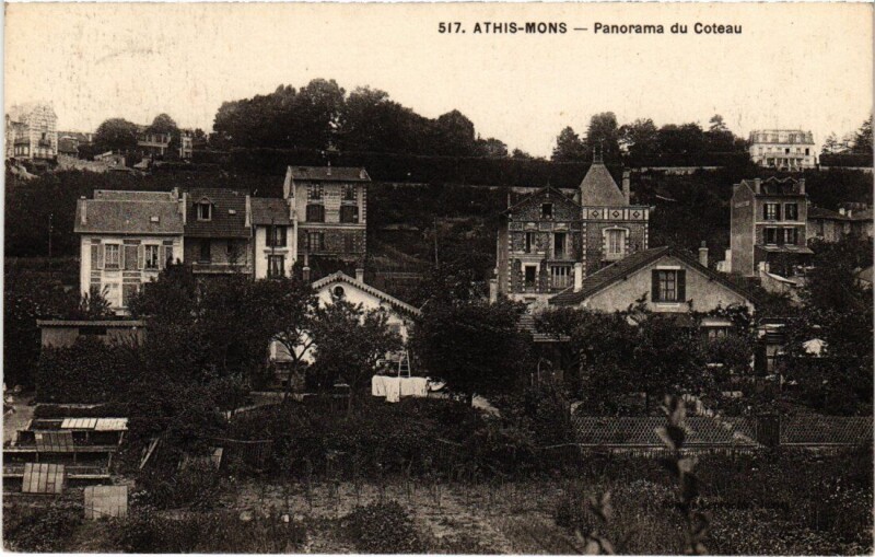 Carte postale ancienne Athis Mons panorama du Coteau à Athis-Mons