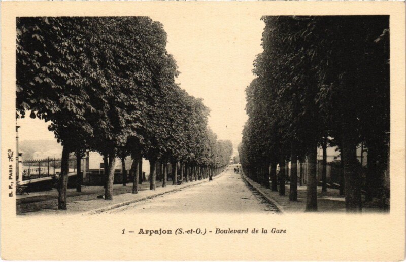 Carte postale ancienne Arpajon Boulevard de la Gare à Arpajon