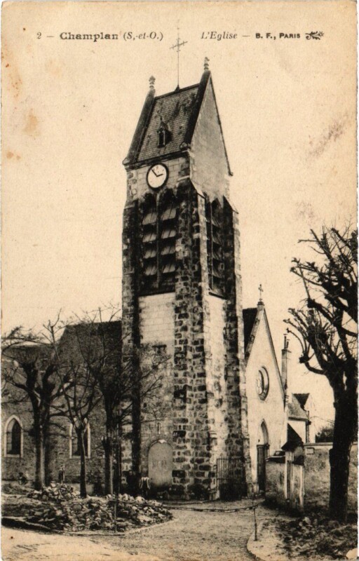 Carte postale ancienne Champlan Eglise à Champlan