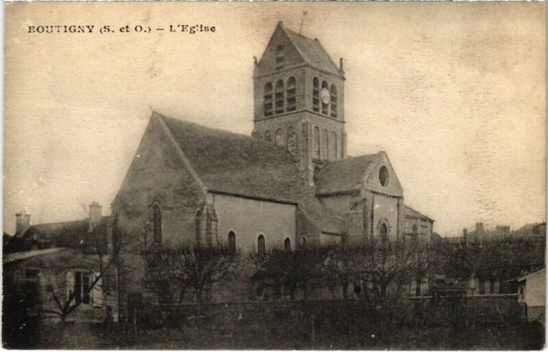 Carte postale ancienne Boutigny Eglise