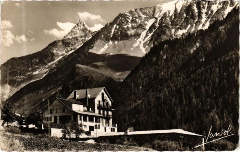 Carte postale ancienne Peisey-Nancroix Nancroix Chalet Bon Air Aiguille de l'Alie à Peisey-Nancroix