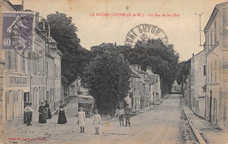 Carte postale ancienne La Roche Guyon - Le Bas De La Cote à La Roche-Guyon