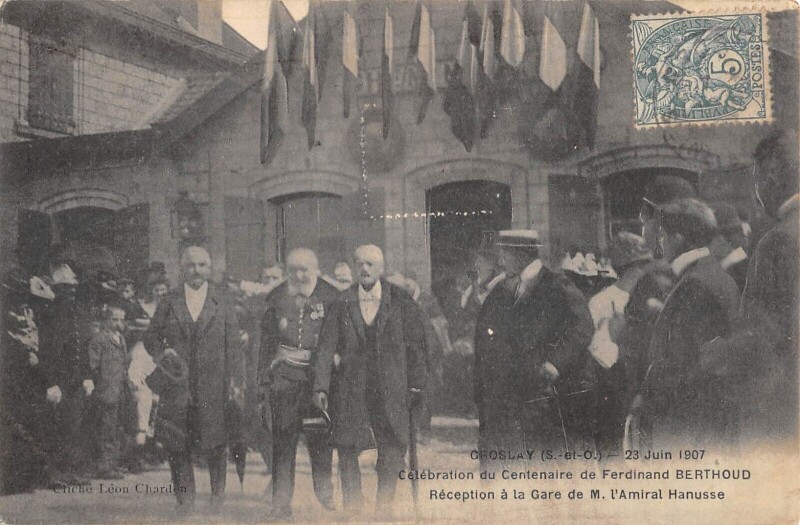 Carte postale ancienne Groslay - 23 Juin 1907 - Celebration Du Centenaire De Ferdinand Berthoud à Groslay