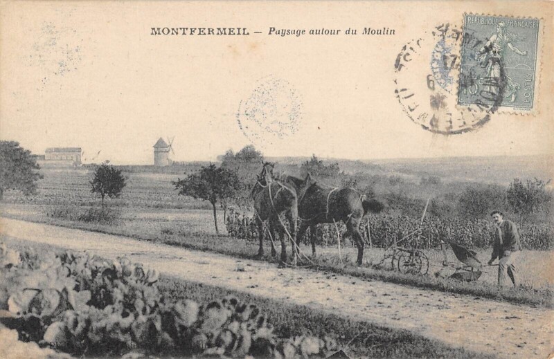 Carte postale ancienne Montfermeil - Paysage Autour Du Moulin à Montfermeil