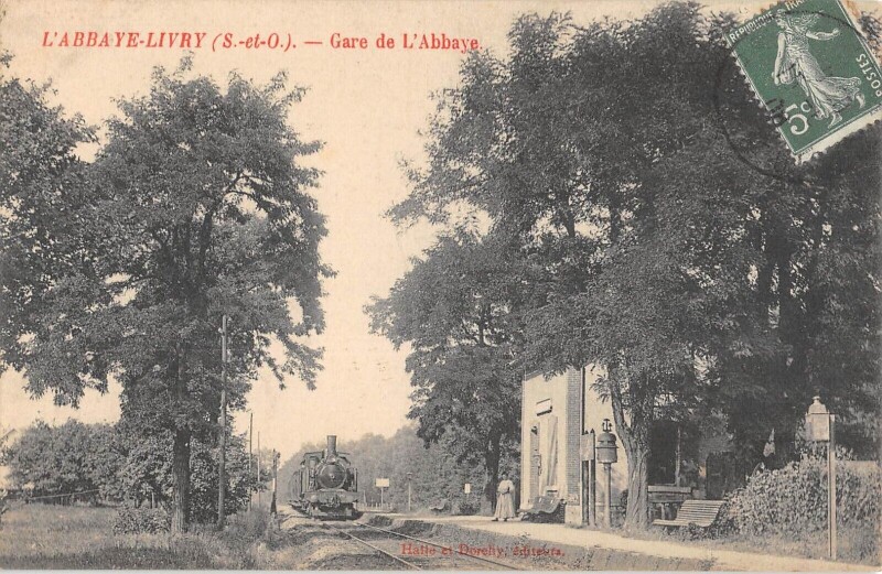 Carte postale ancienne L'Abbaye Livry - Gare De L'Abbaye - cliché rare