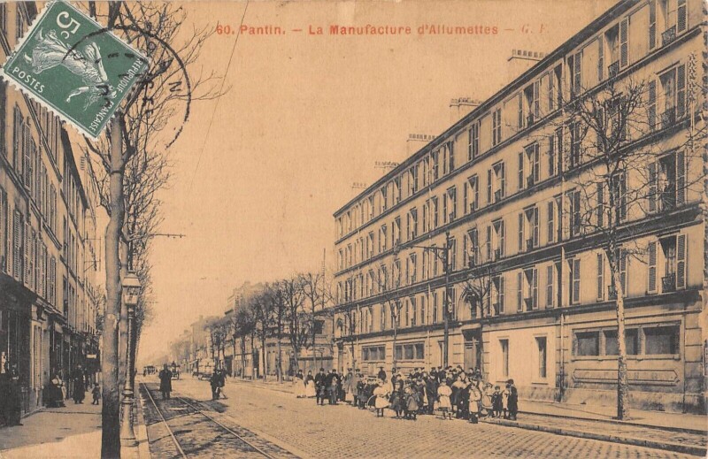 Carte postale ancienne Pantin - La Manufacture D'Allumettes à Pantin