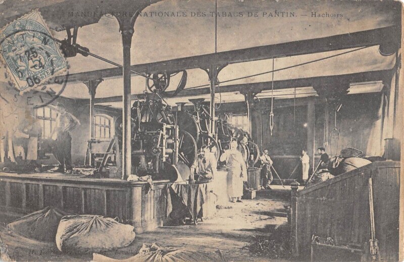 Carte postale ancienne Manufacture Nationales Des Tabacs De Pantin - Hachoirs à Pantin