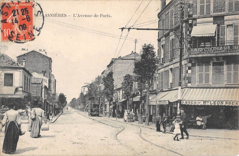 Carte postale ancienne Asnieres - Avenue De Paris