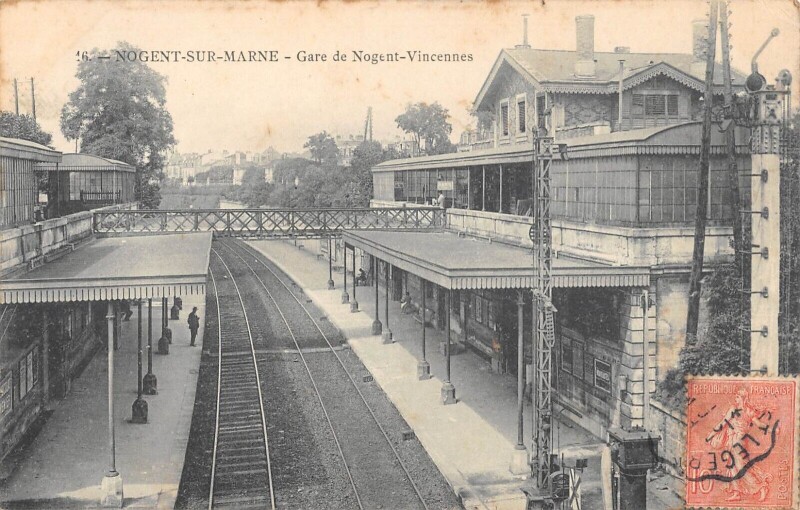 Carte postale ancienne Nogent Sur Marne - Gare De Nogent Vincennes à Nogent-sur-Marne