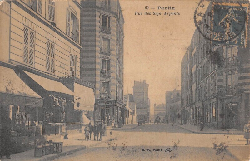 Carte postale ancienne Pantin - Rue Des Sept Arpents à Pantin