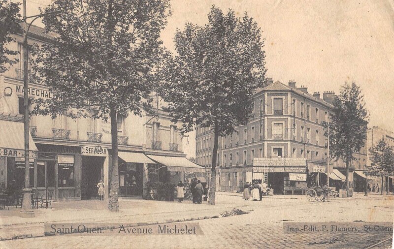 Carte postale ancienne Avenue Michelet à Saint-Ouen-sur-Seine