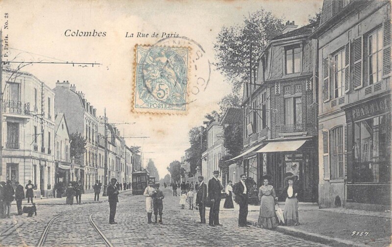Carte postale ancienne Colombes / Rue De Paris à Colombes