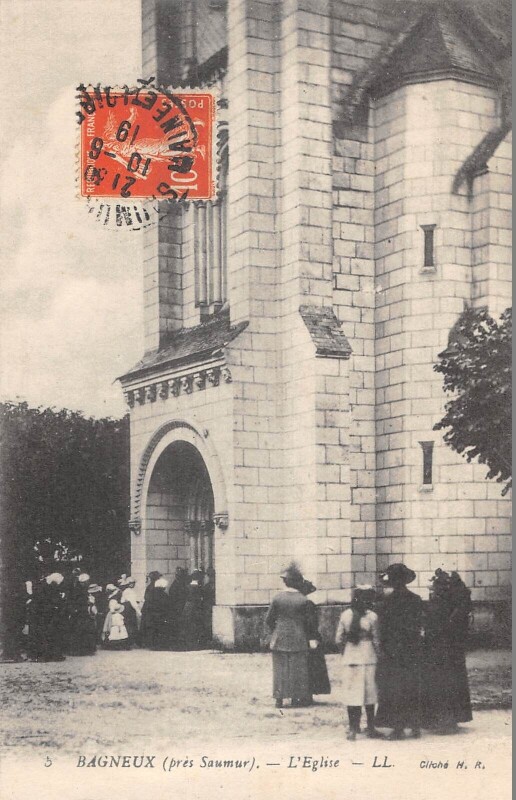 Carte postale ancienne Bagneux - Eglise à Bagneux