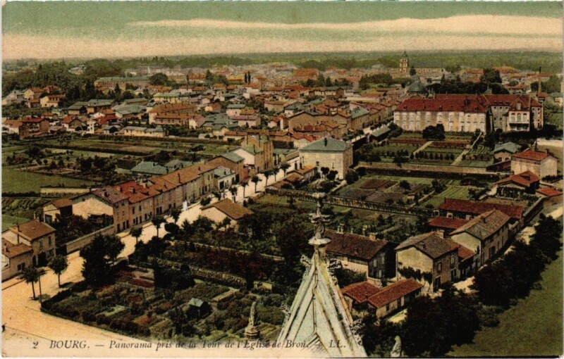 Carte postale ancienne Bourg-en-Bresse Panorama à Bourg-en-Bresse