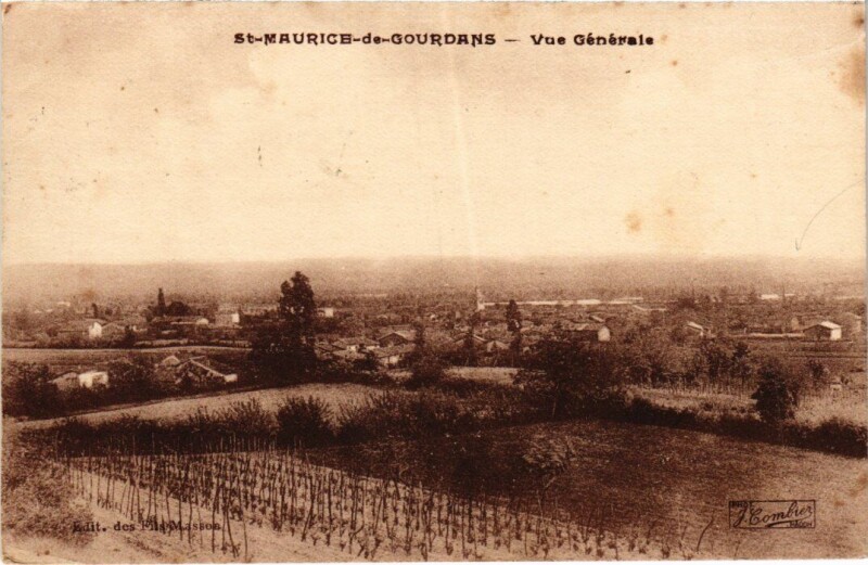 Carte postale ancienne Saint-Maurice-de-Gourdans Vue Generale à Saint-Maurice-de-Gourdans