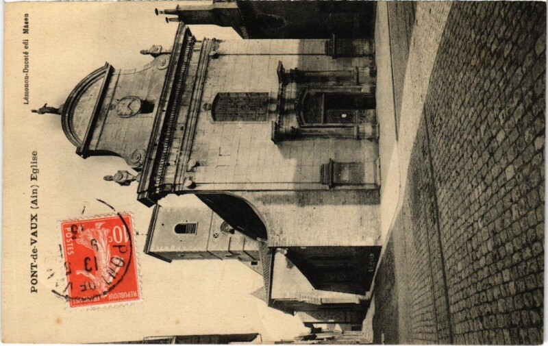 Carte postale ancienne Pont-de-Vaux Eglise à Pont-de-Vaux