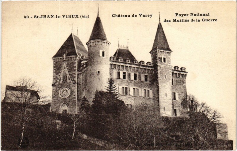 Carte postale ancienne Saint-Jean-le-Vieux Chateau de Varey à Saint-Jean-le-Vieux