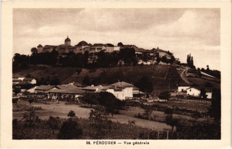 Carte postale ancienne Perouges Vue Generale