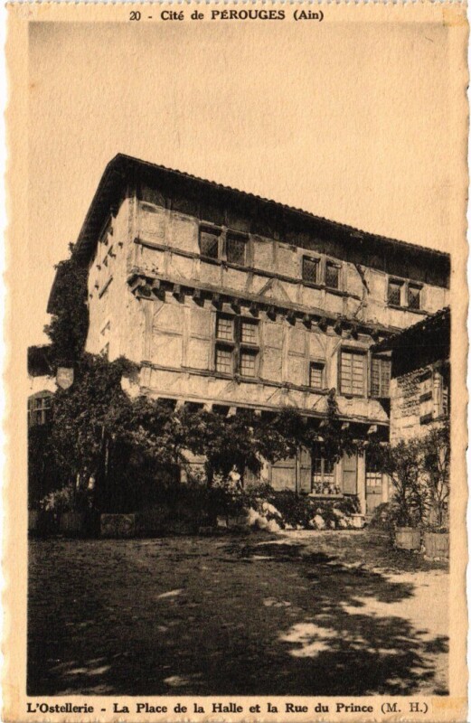 Carte postale ancienne Perouges Hostellerie