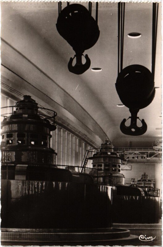 Carte postale ancienne Genissiat Centrale Leon Perrier