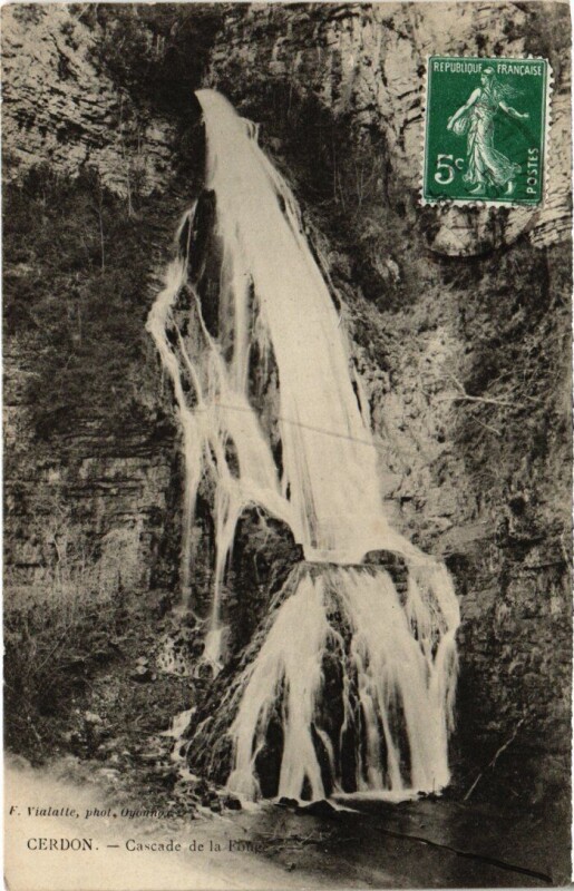 Carte postale ancienne Cerdon Cascade à Cerdon