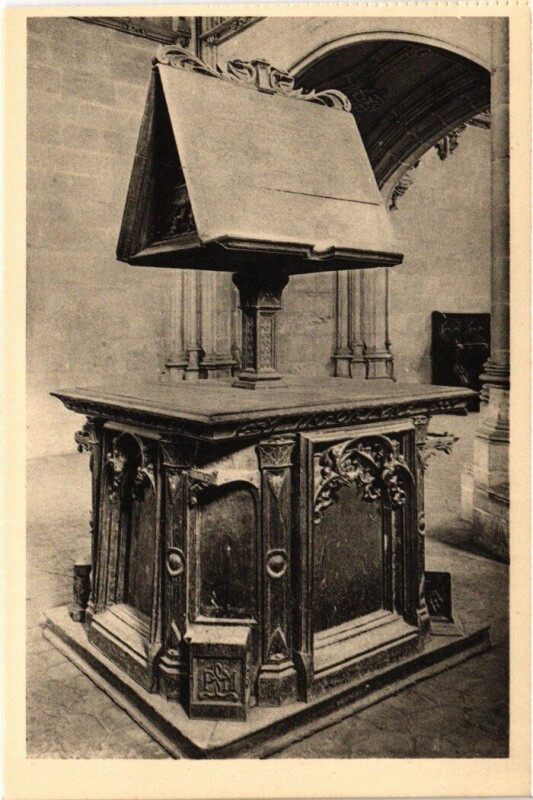 Carte postale ancienne Bourg-en-Bresse L'Eglise de Brou - Lutrin à Bourg-en-Bresse