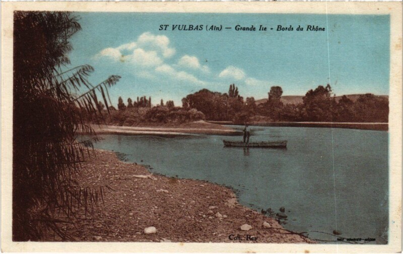Carte postale ancienne Saint-Vulbas Grand Il - Bords du Rhone à Saint-Vulbas