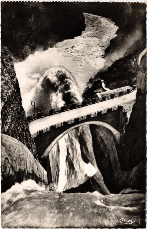 Carte postale ancienne Genissiat Barrage - La Doucine
