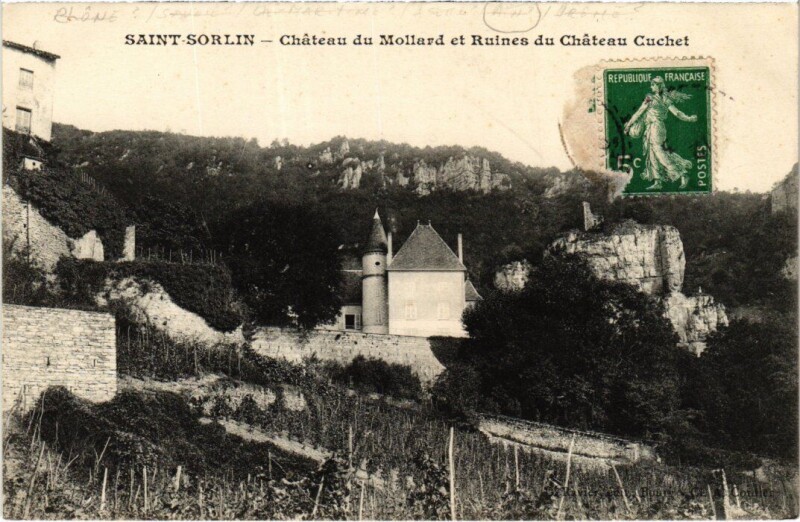 Carte postale ancienne Saint-Sorlin Chateau de Mollard - Chateau Cuchet
