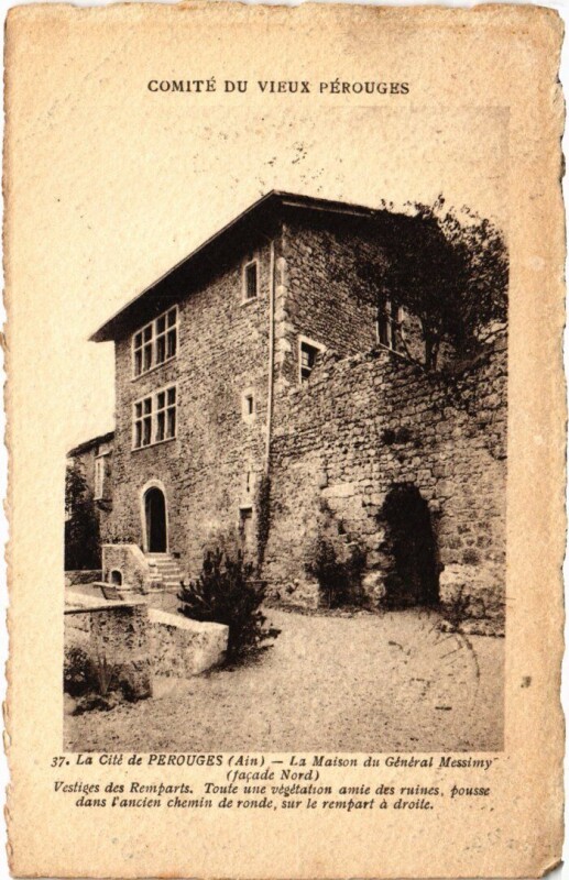 Carte postale ancienne Perouges La Maison du General Messimy