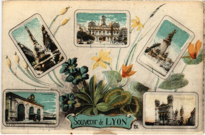 Carte postale ancienne Lyon Scenes
