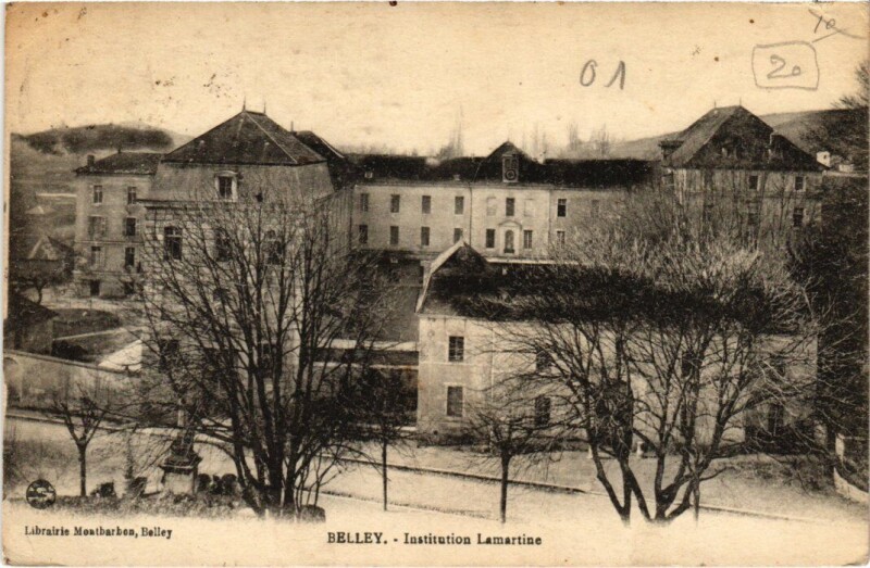 Carte postale ancienne Belley Institution Lamartine à Belley