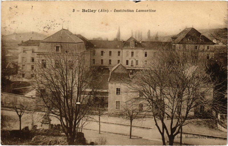 Carte postale ancienne Belley Institution Lamartine à Belley