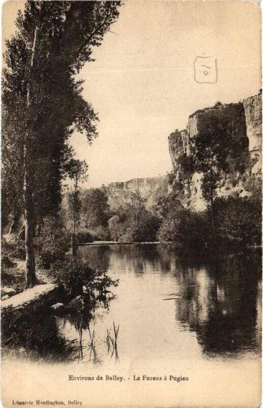 Carte postale ancienne Env. de Belley Le Furans a Pugieu à Belley