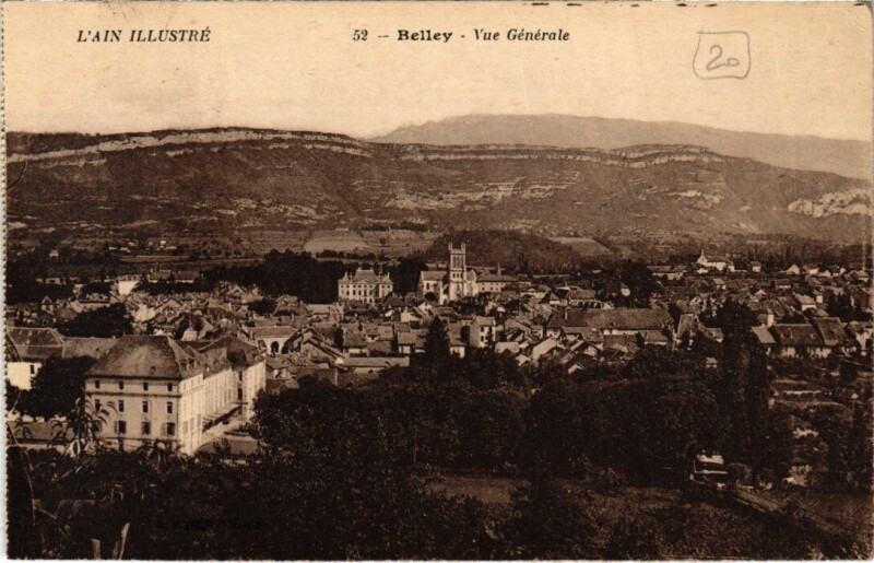 Carte postale ancienne Belley Vue Generale à Belley