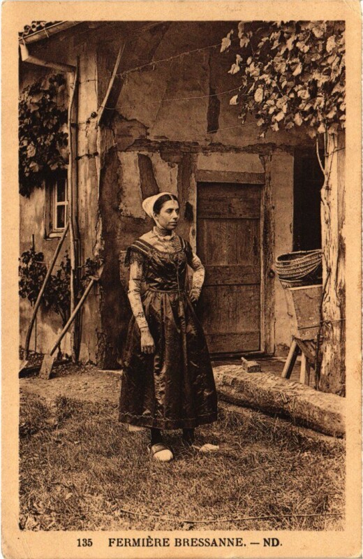 Carte postale ancienne Fermiere Bressanne - Type