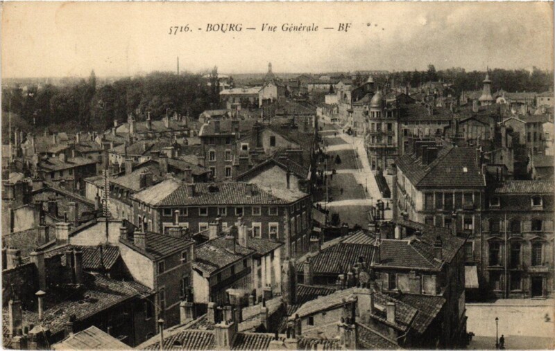 Carte postale ancienne Bourg-en-Bresse Vue Generale à Bourg-en-Bresse
