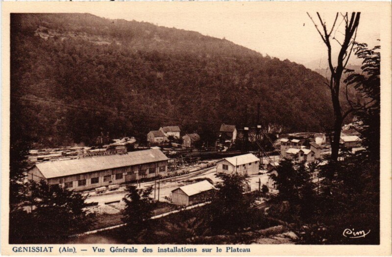 Carte postale ancienne Genissiat Installations sur le Plateau