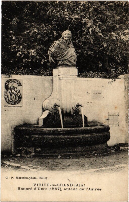 Carte postale ancienne Virieu-le-Grand Honore d'Urfe à Virieu-le-Grand