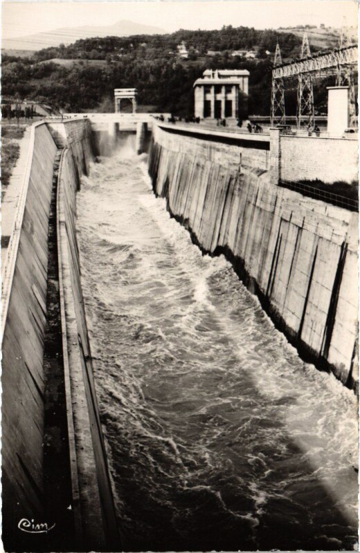 Carte postale ancienne Genissiat Barrage