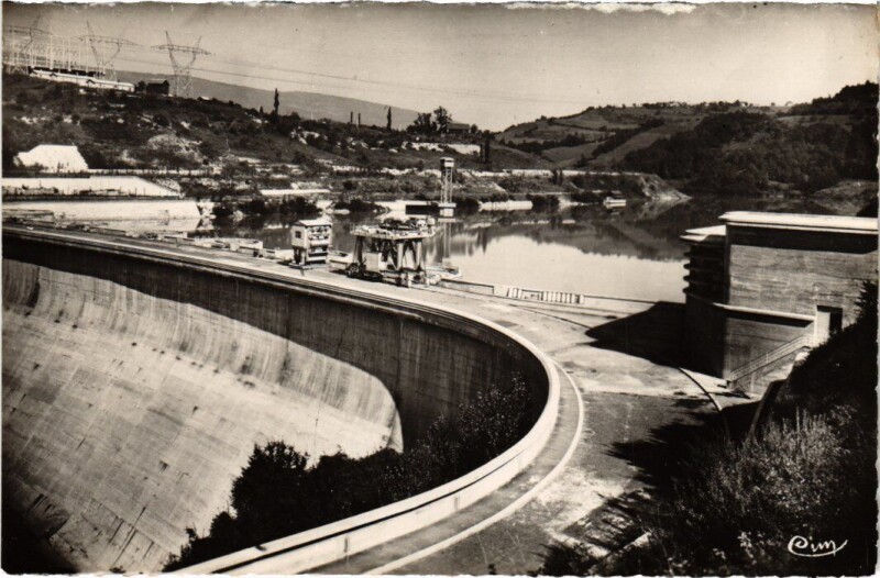 Carte postale ancienne Genissiat Barrage