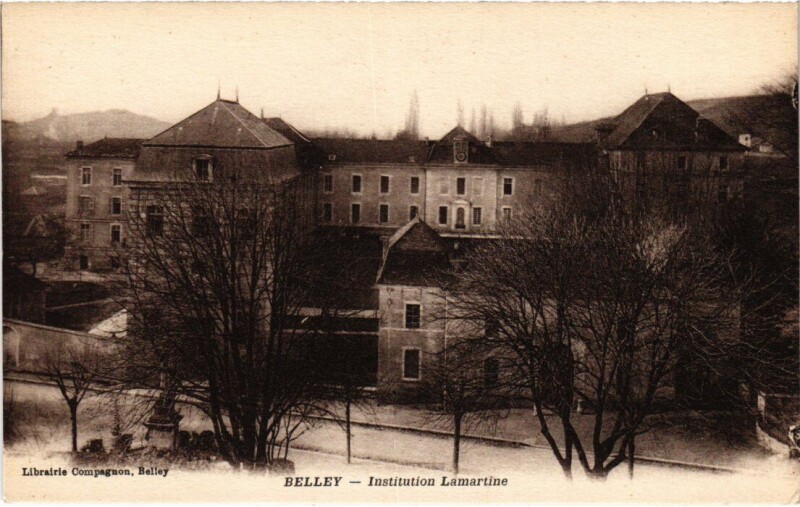 Carte postale ancienne Belley Institution Lamartine à Belley