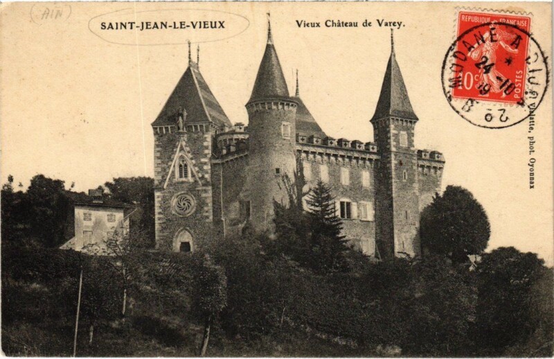 Carte postale ancienne Saint-Jean-le-Vieux Vieux Chateau de Varey à Saint-Jean-le-Vieux