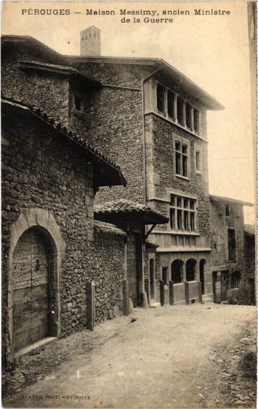Carte postale ancienne Perouges Maison Messimy - Ancien Ministre de la Guerre