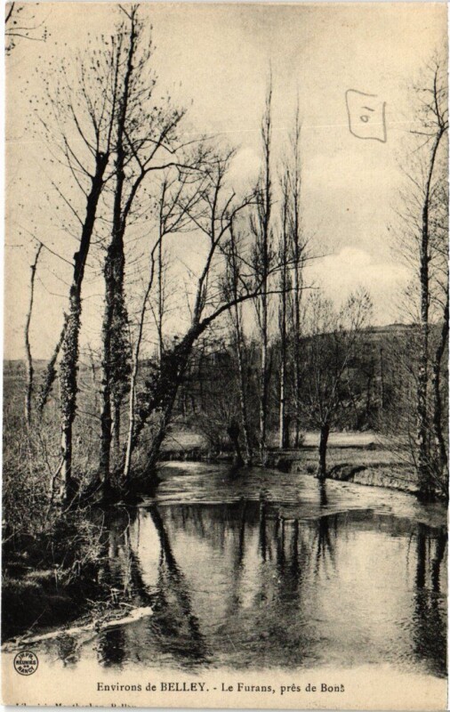 Carte postale ancienne Env. de Belley Le Furans pres de Bons à Belley